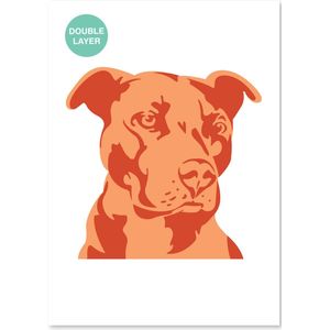 Hond sjablooon - 2 lagen kunststof A3 stencil - Kindvriendelijk sjabloon geschikt voor graffiti, airbrush, schilderen, muren, meubilair, taarten en andere doeleinden