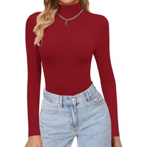 Dames Coltrui Shirts Lange Mouwen Zachte Lichtgewicht Thermische Basislaag Tops
