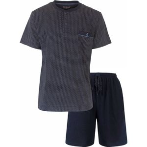 Paul Hopkins Heren Shortama - Geprint Dessin - Pyjama Set - Blauw - Maat S