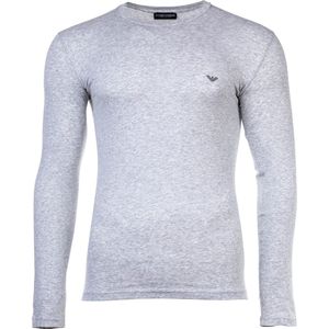 Emporio Armani O-hals longsleeve shirt basic grijs - L