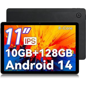 Hotlight A6H - Android 14 Tablet - Zwart - 11 inch - 10(4+6)GB RAM/128GB ROM - 6800mAh