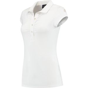 Par 69 Bien Polo S/S White Logo - Golfpolo Voor Dames - Wit - M
