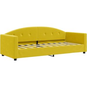 vidaXL - Slaapbank - 80x200 - cm - fluweel - geel