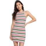 Roxy - Back To Beautiful - Jurk - Agave Green Very Vista Stripeh - Bodycon