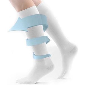 Compressie sokken - Compressie Kousen - Sport Sokken - Hardloopsokken - Vliegtuig sokken - Steunkousen - Maat 42-46 - Wit