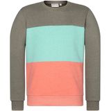 Naketano - Ich trage Mantel - Pullover - Olive Melange/Pepermint Melange/Coral Red Melnage-M