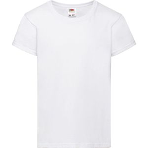 Fruit Of The Loom Meisjes Kinderen Valewewight T-shirt met korte mouwen (Wit)