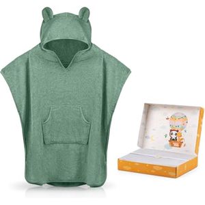 Badponcho voor Kinderen - Zachte en Warme Bamboe Handdoek Poncho met Capuchon