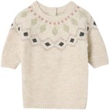 Vertbaudet - Gebreide Jacquard Jurk - Baby - Lange Mouwen - Ronde Halslijn
