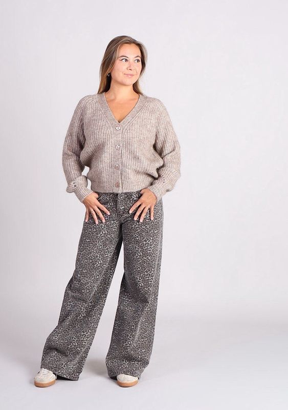 Grace & Mila - SOCCA - Broek - Leopard print - Hoge Taille - Licht Uitlopend