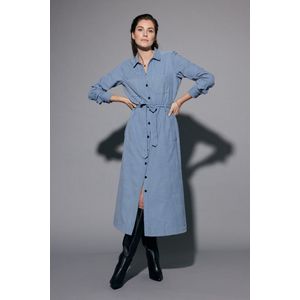 Mexx Jurk Corduroy Blauw Dames - Maat 34