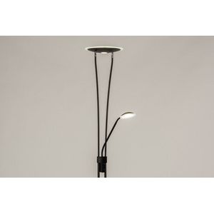 Lumidora Vloerlamp 73189 - FOSHAN - 2 Lichts - Ingebouwd LED - 18.0 Watt - 1620 Lumen - 2700 Kelvin - Zwart - Metaal - Met dimmer