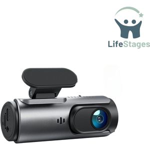 LifeStages - Dashcam Voor Auto Voor En Achter - Dashcam Voor en Achter - 4K Dashcam Super Night Vision - Loop Recording - G-Sensor - 170 Groothoek HDR - Parkeerwacht - 32G Micro SD-kaart en Kaartlezer Inbegrepen