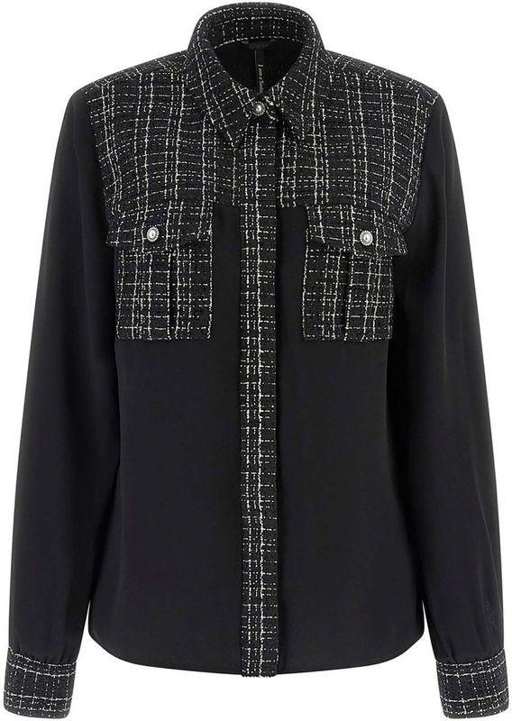 Guess - Sandra - Dameshemd - Geweven Stof - Lange Mouwen - Metallic Vezels