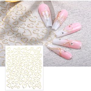 Nagelstickers | Nail Art | Gouden Hartjes | Zelfklevend | Manicure Set