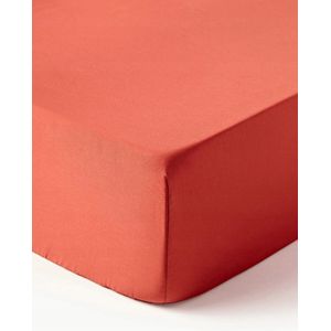 Hoeslaken Katoen Satijn 200x200cm, Max. Matrashoogte 35cm