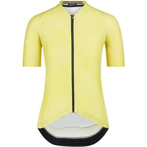 Bioracer Icon Optical Art - Fietsshirt Dames Korte Mouw - Geel - Maat XS