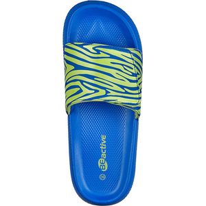 BECO dames slippers Zebra Vibes - blauw/groen - maat 38