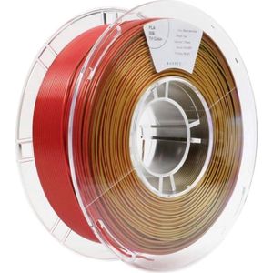 Maertz - PMMA-1022-006 - 3D Print Filament - Rood, Zwart, Goud - PLA Silk Tri Color