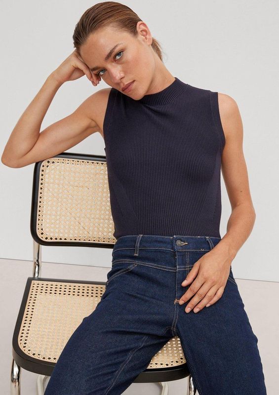 comma - Strickpullunder - Mouwloze Gebreide Top - Zacht - Casual Elegante Look