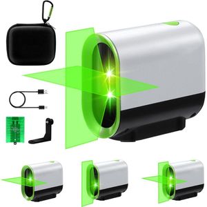 ApexArte® Kruislijnlaser - Bouwlaser - Lijnlaser met Statief - Wit met Zwart