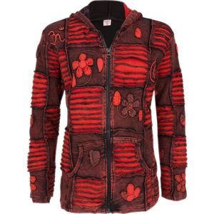 Dames Vest van Katoen zonder voering en vaste capuchon - SHAKALOHA - W Madzz Red L