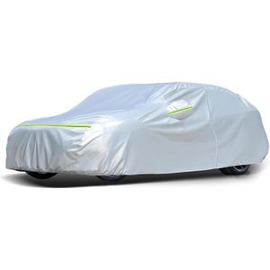 S&Dshopline - Autoafdekking, waterdicht, zonwering, autohoes, uv-bescherming, stofdicht, krasbestendig, compatibel met A6 Avant 5-serie Touring T-model Volvo V90, afdekzeil voor combi (485-505 cm), zilver