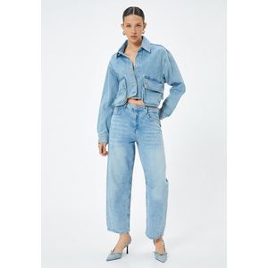 Denim Ballonvorm Cargojeans