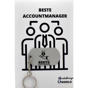 accountmanager Sleutelhanger inclusief kaart – accountmanager cadeau – account manager - Leuk kado voor je vriend om te geven - 2.9 x 5.4CM