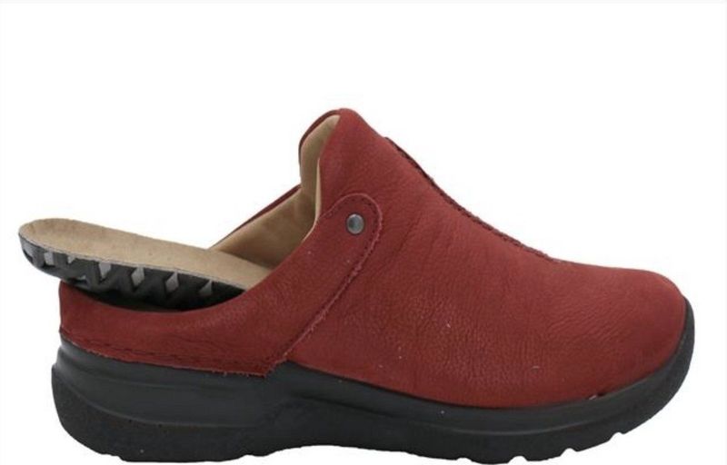 Wolky - Holland DB - Dames Slipper - Cherry Red - Nubuckleer