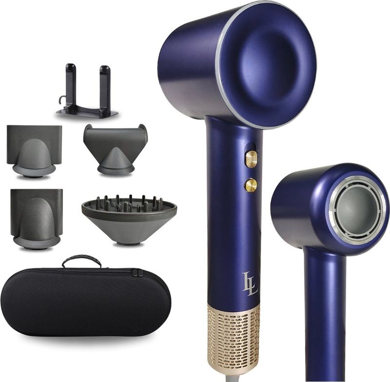 Largolash V6 Fohn met Diffuser - Fohn - Ionische Haardroger - Haardroger - Nieuwste versie Juni 2024 - 2000W - Navy
