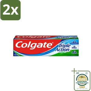 Colgate - Triple Action - Original Mint - Tandpasta - 100ml - Voordeelverpakking - 2 stuks - Triple Action - Original Mint