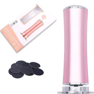 Elektrische eeltverwijderaar – Pedicureapparaat van aluminium, met 60 schuurpapieropzetstukken en traploos regelbaar toerental