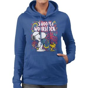 Floral Snoopy en Woodstock Hoodie voor Dames