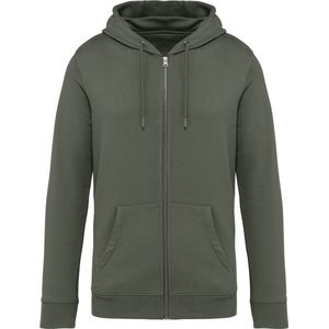 Native Spirit Ecologische uniseks sweater met capuchon en rits NS402 - Organic khaki - 3XL