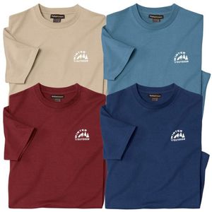 ATLAS FOR MEN - Set van 4 T-shirts Classic - Heren - Verkrijgbaar in grote maten - L