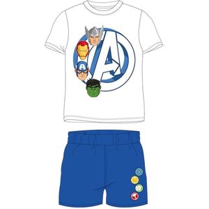 Avengers shortama/pyjama wit/blauw katoen maat 128