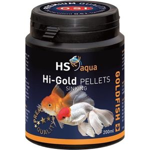 HS Aqua Hi-Gold Pellets 200ML - Goudvissen Voer - Vissenvoer