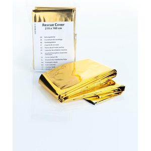 50 stuks - PSP 43-524 Reddingsdeken - Isolatiedeken - goud/zilver folie - 210 x 160 cm