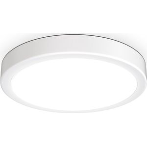 B.K.Licht - Plafondlamp - wit - Ø28cm - metalen frame - LED plafonniére - 4.000K - neutral wit licht - 2.000Lm - 18W