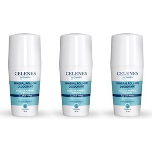 Celenes by Sweden Thermal Roll-On Deodorant - 75 ml x 3 stuks - Geurloos & Antitranspirant