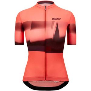 Santini Mirage Korte Mouw Wielertrui Oranje 2XS Vrouw