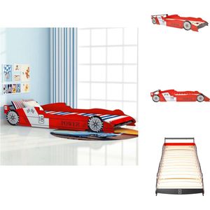 vidaXL Raceauto Kinderbed - Rood - 225 x 94 x 38 cm - Vanaf 4 jaar - Bed