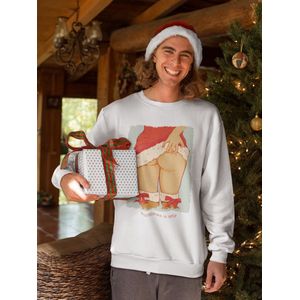 Shirt - Christmas is sexy - Wurban Wear | Grappige sweater | Leuk cadeau | Unisex sweater | Oversized sweater | Foute kerst trui | Foute kerstkleding | Kerst sweater | Kerst diner | Kersttrui dames | Foute kersttruiendag 2024 | Wit