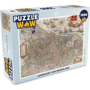 Puzzel Landkaart van Nederland - Legpuzzel - Puzzel 1000 stukjes volwassenen