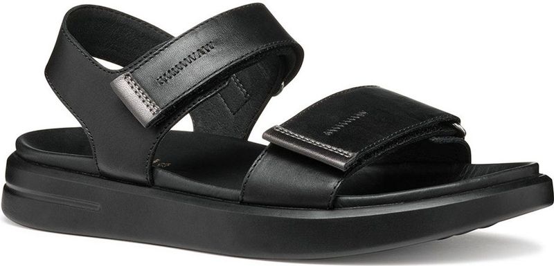 GEOX - Xand 2S - Leren Sandalen - Zwart - Leer