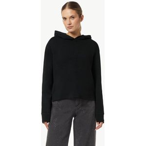 comma - Sweatshirt - Boxy-fit - Met Capuchon - Luxe Satijnen Details