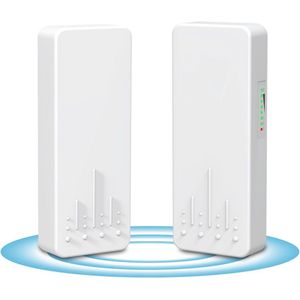 Draadloze ethernet bridge router voor buiten met 2 RJ45 poorten en 3 km bereik