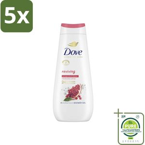5 x Dove Douchecrème - Reviving - Granaatappel & Hibiscus - 400 ml - Grootverpakking - Douchegel - Dove - Reviving - Granaatappel - Hibiscus