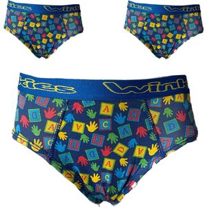 Embrator jongens Onderbroeken 3-stuks ABC blauw maat 110/116